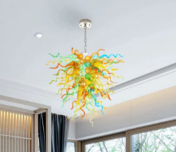 Modern Style Blown Glass Chandelier Dune