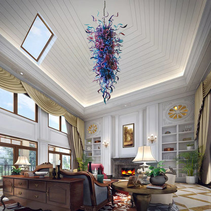 Modern Style Blown Glass Chandelier Vice