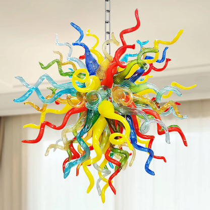 Modern Style Blown Glass Chandelier Jester