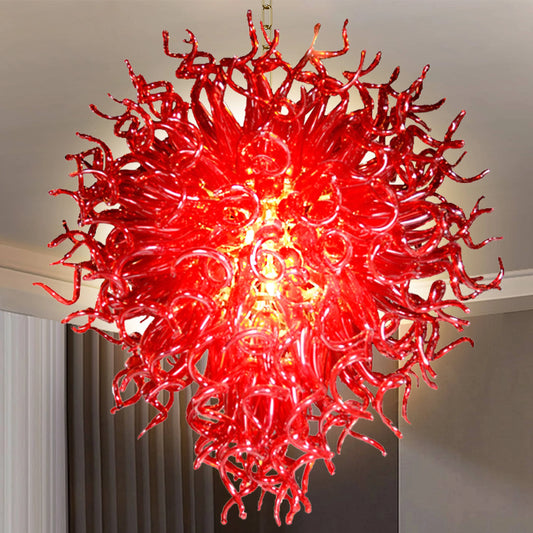 Modern Style Blown Glass Chandelier Cherry Bomb