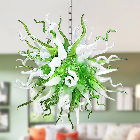 Modern Style Blown Glass Chandelier Cactus