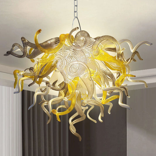 Modern Style Blown Glass Chandelier Dandelion