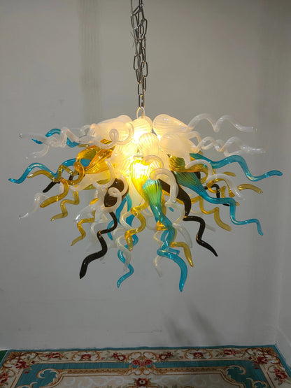 Modern Style Blown Glass Chandelier Daybreak