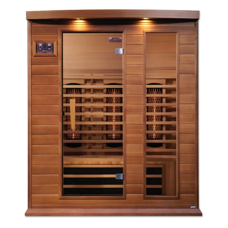 3 - Person Bluetooth Compatible FAR Infrared Sauna in Cedar - Melillo EnterprisesAll categories