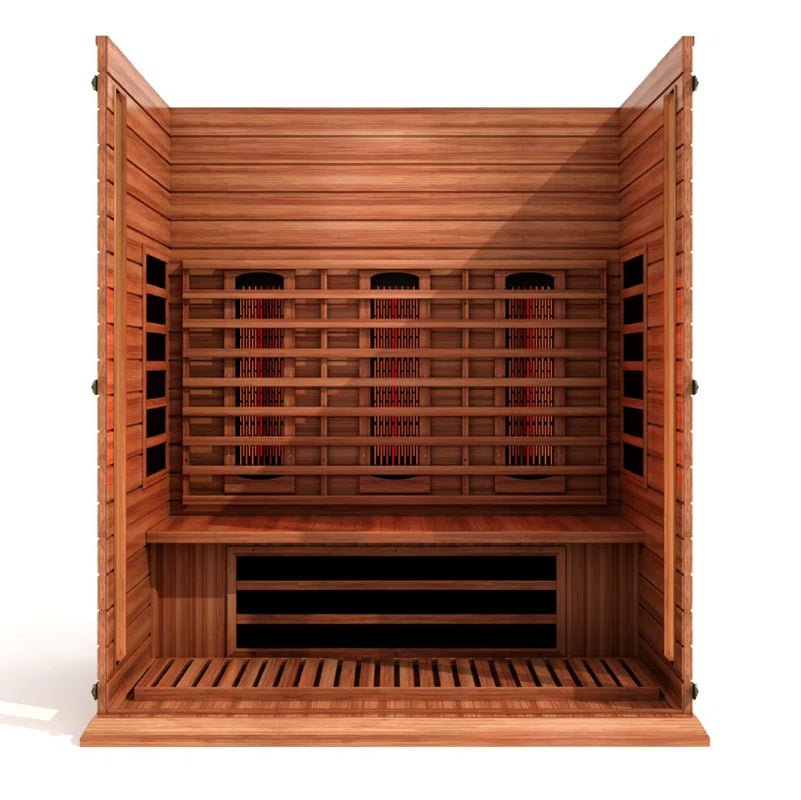 3 - Person Bluetooth Compatible FAR Infrared Sauna in Cedar - Melillo EnterprisesAll categories