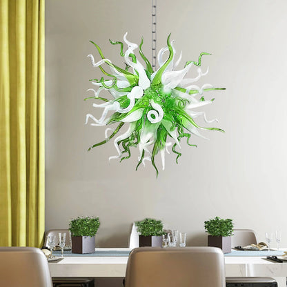 Modern Style Blown Glass Chandelier Cactus