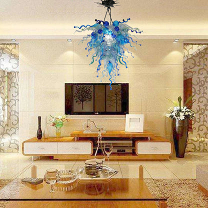 Modern Style Blown Glass Chandelier Ocean Blossom