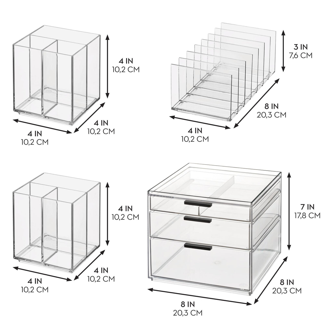 4 - Piece Cosmetic Organizer Set - Melillo EnterprisesGo toHome & KitchenKitchen Cabinet & Pantry Organizers