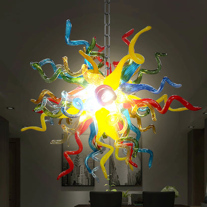 Modern Style Blown Glass Chandelier Jester