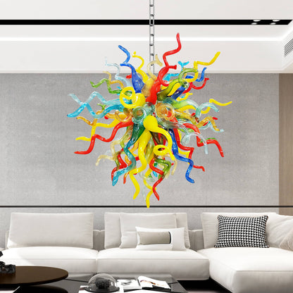 Modern Style Blown Glass Chandelier Jester