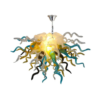 Modern Style Blown Glass Chandelier Daybreak