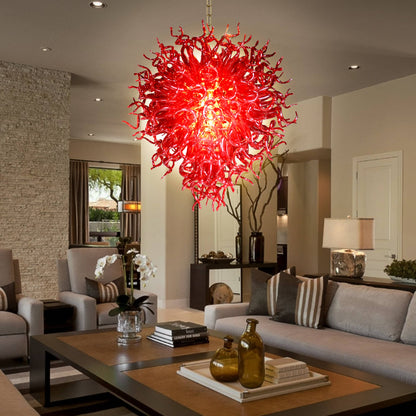 Modern Style Blown Glass Chandelier Cherry Bomb