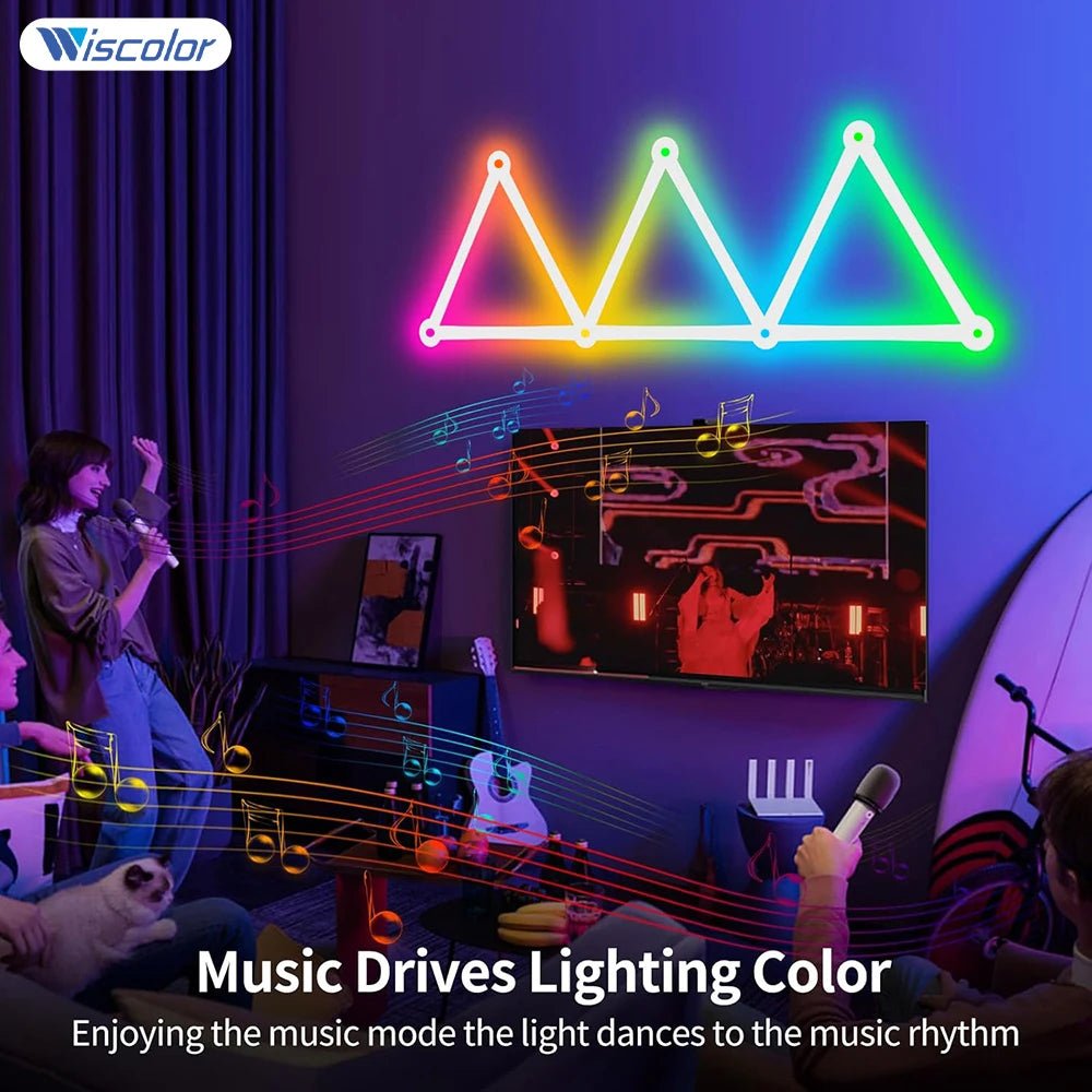 9 - Strip LED Wall Light – Smart, Dimmable, WiFi & Remote Control, Multi - Color - Melillo Enterprises