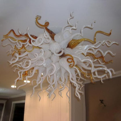 Modern Style Blown Glass Chandelier Olympus