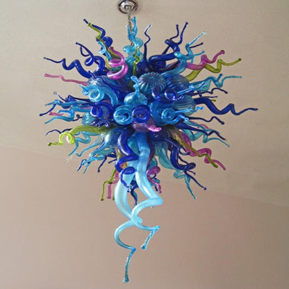 Modern Style Blown Glass Chandelier Coral Reef