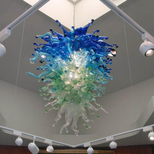 Modern Style Blown Glass Chandelier Earth