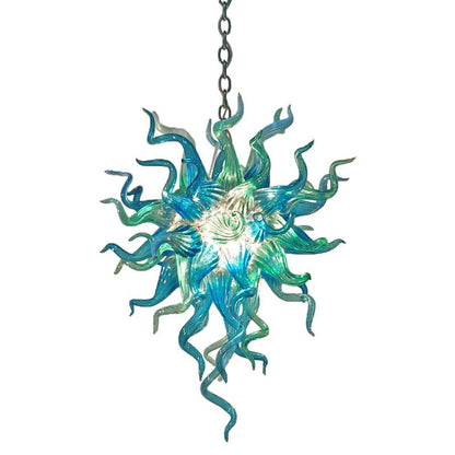 Modern Style Blown Glass Chandelier Serene Wave