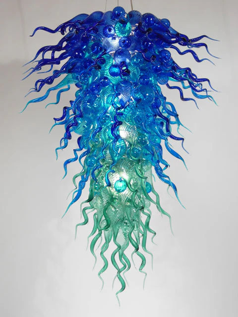 Modern Style Blown Glass Chandelier Lagoon