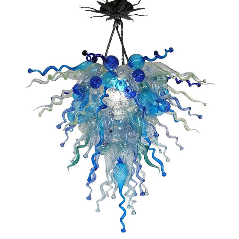 Modern Style Blown Glass Chandelier Ocean Blossom