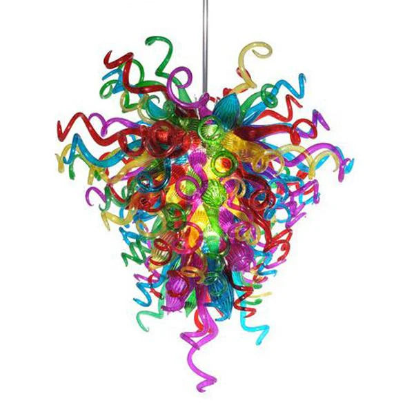 Modern Style Blown Glass Chandelier Color Splash