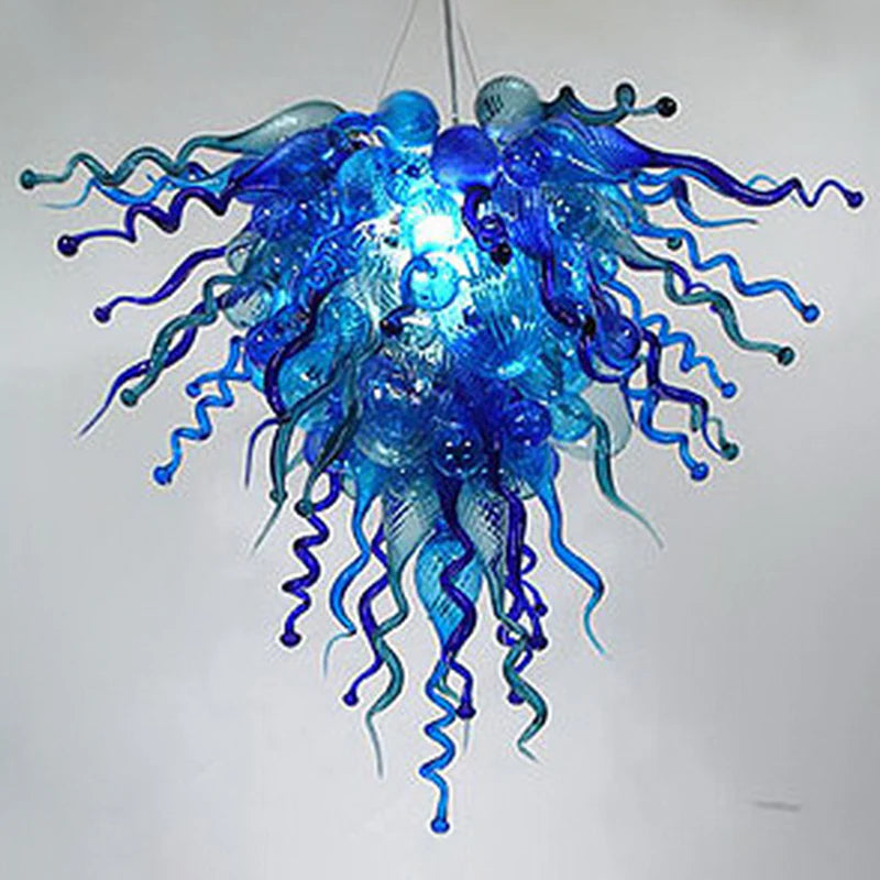 Modern Style Blown Glass Chandelier Crystal Bay