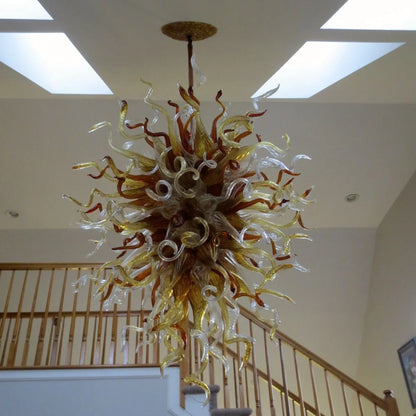 Modern Style Blown Glass Chandelier Old Fashioned