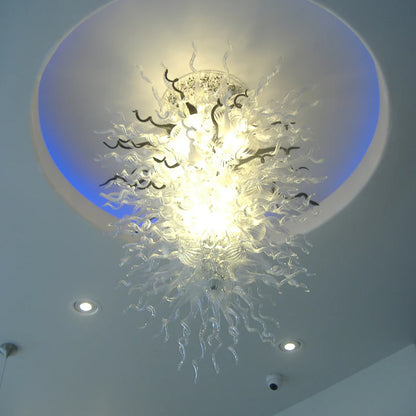 Modern Style Blown Glass Chandelier Polar Spike