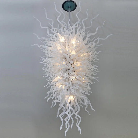 Modern Style Blown Glass Chandelier Blizzard