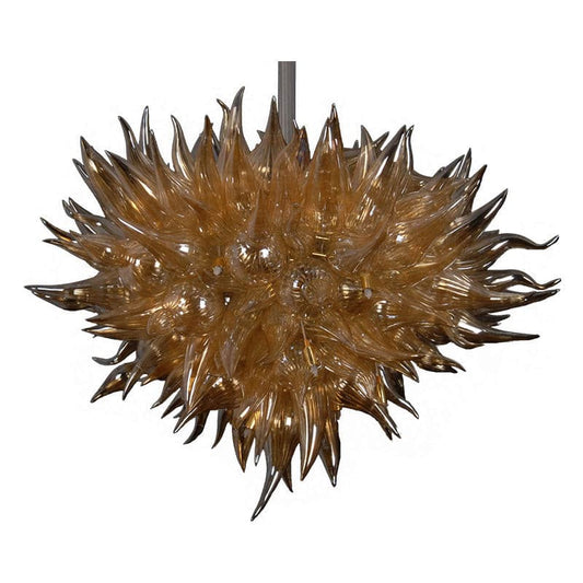 Modern Style Blown Glass Chandelier Eternal Bronze