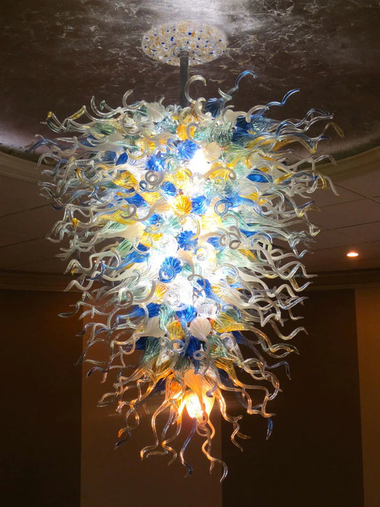 Modern Style Blown Glass Chandelier Sun & Sea