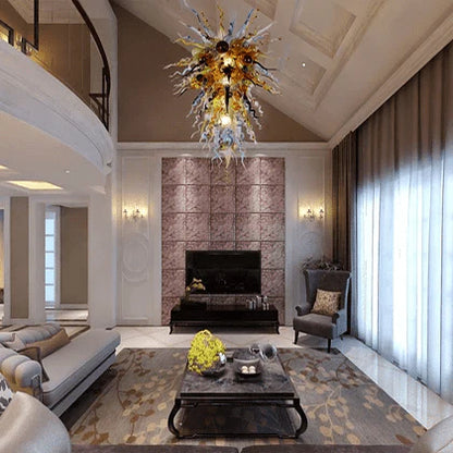 Modern Style Blown Glass Chandelier Mirage