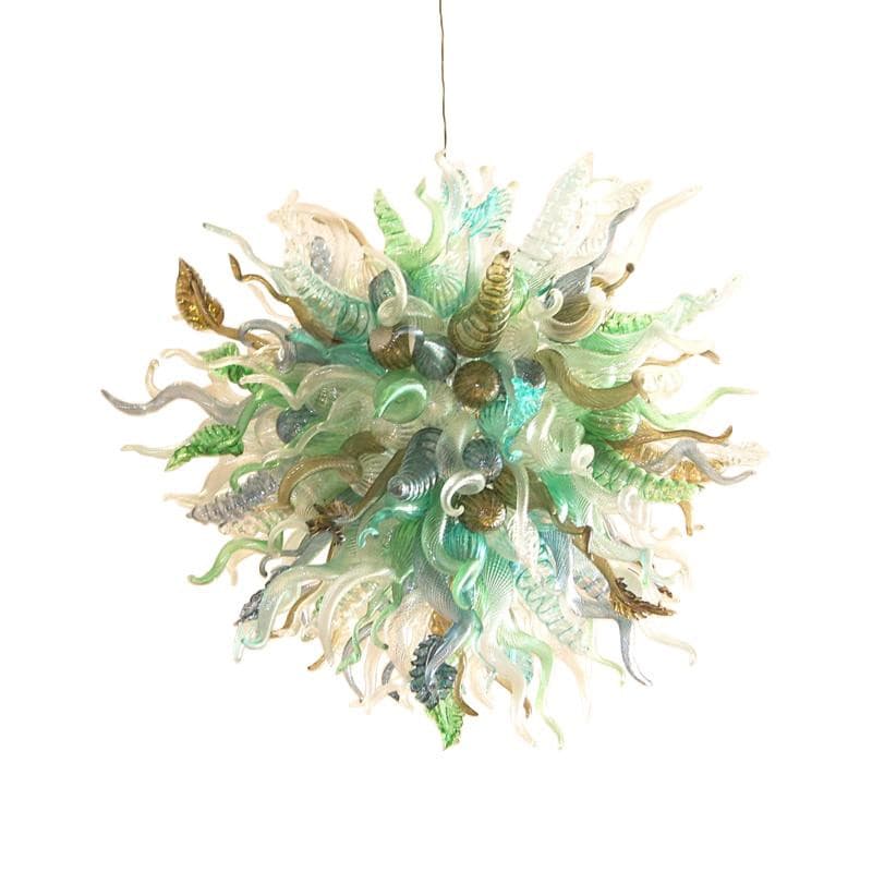 Modern Style Blown Glass Chandelier Green Assortment