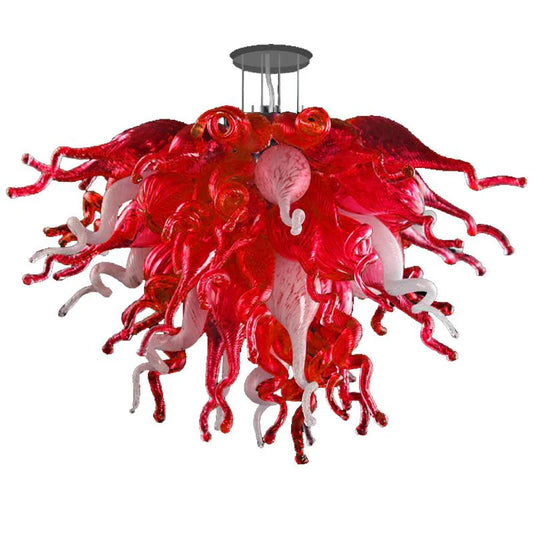 Modern Style Blown Glass Chandelier Candy Cane