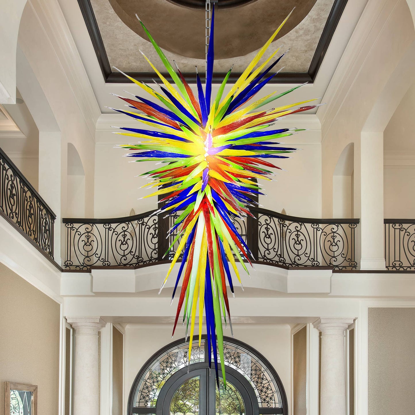 Murano Blown Glass Chandelier Multi-Color Chroma