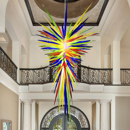 Murano Blown Glass Chandelier Multi-Color Chroma