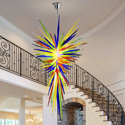 Murano Blown Glass Chandelier Multi-Color Chroma