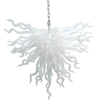 Modern Style Blown Glass Chandelier Prism Quartz