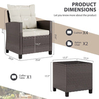 Arlayne 2 - Person Outdoor Rattan Patio Set with Cushions - Melillo EnterprisesAll categories