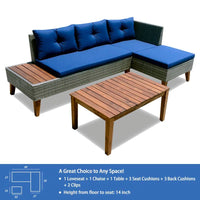 Arnzazu 3 Piece Rattan Sectional Seating Group with Cushions - Melillo EnterprisesAll categories