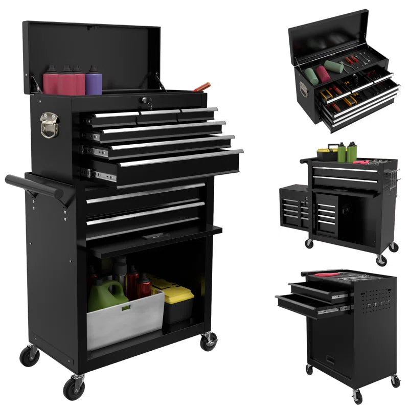 Backsten 13" W 8 - Drawer Steel Combination Toolbox Set with Wheels - Melillo EnterprisesAll categories