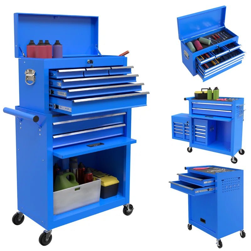 Backsten 13" W 8 - Drawer Steel Combination Toolbox Set with Wheels - Melillo EnterprisesAll categories
