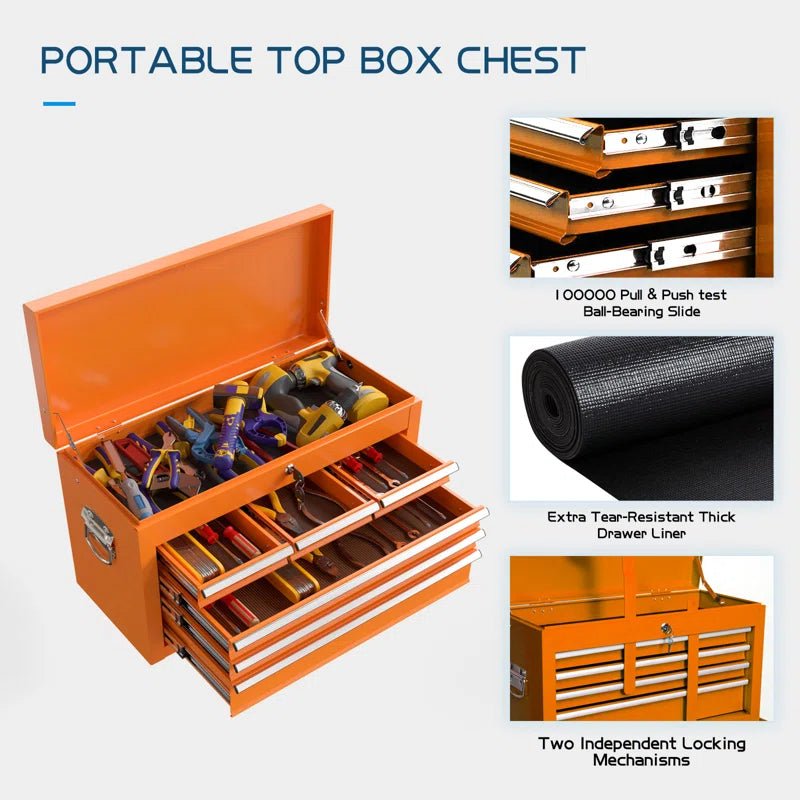Backsten 13" W 8 - Drawer Steel Combination Toolbox Set with Wheels - Melillo EnterprisesAll categories