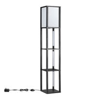 Catara 64.2'' Black LED Dimmable Column Floor Lamp with Shelves - Melillo EnterprisesAll categories