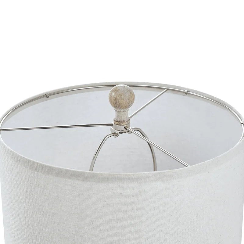 Charlottesville Distressed Beige Resin Table Lamp Set with Charging Ports - Melillo EnterprisesAll categories