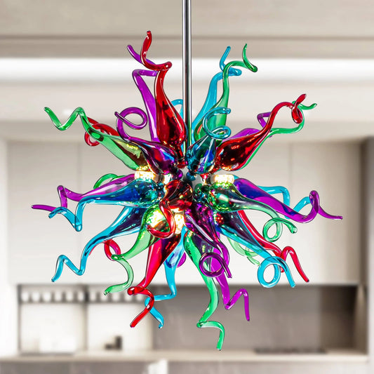 Chihuly Blown Glass Chandelier Multi Color - Melillo Chihuly