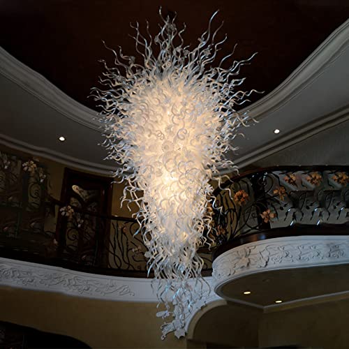 Chihuly Style Blown Glass Chandelier Ice Crystal - Melillo Chihuly