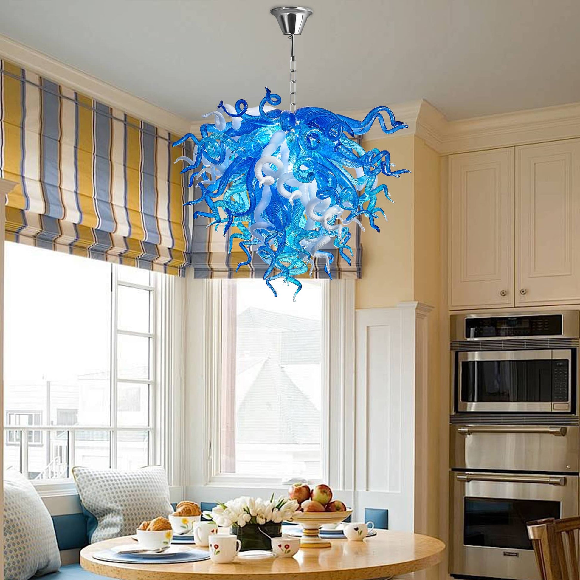 Chihuly Style Murano Glass Chandelier Glacier - Melillo Chihuly