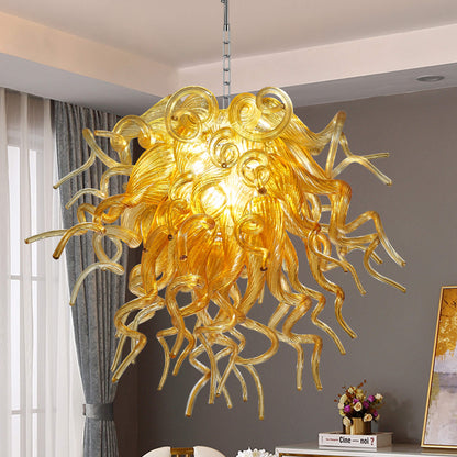 Chihuly Style Murano Glass Chandelier Gold Dust - Melillo Chihuly