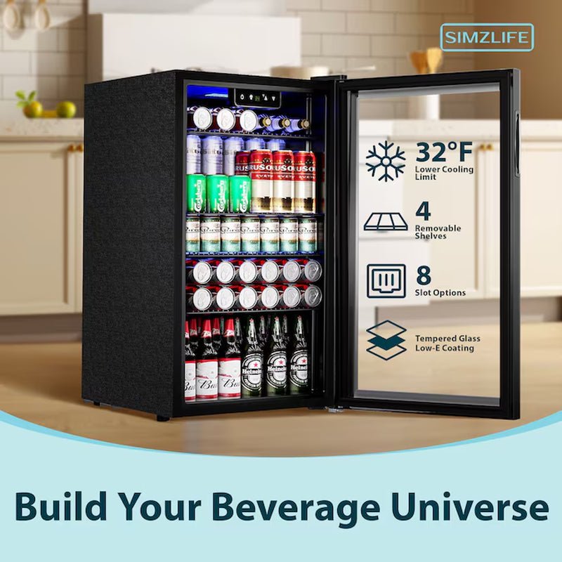 CoolMate 17.5" Glass Door Beverage Cooler (126 Can Capacity) - Melillo EnterprisesAppliancesBeverage & Wine ChillersBeverage Refrigerators