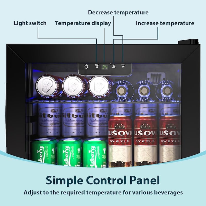 CoolMate 17.5" Glass Door Beverage Cooler (126 Can Capacity) - Melillo EnterprisesAppliancesBeverage & Wine ChillersBeverage Refrigerators